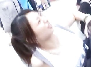 A heavenly sweet downblouse video of Asian tities
